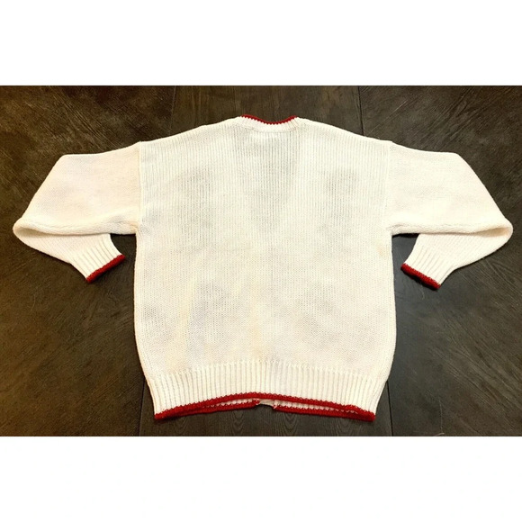 Vintage Spice Of Life Cardigan Sweater Christmas Yorkshire Dogs Women's Large - Picture 7 of 7